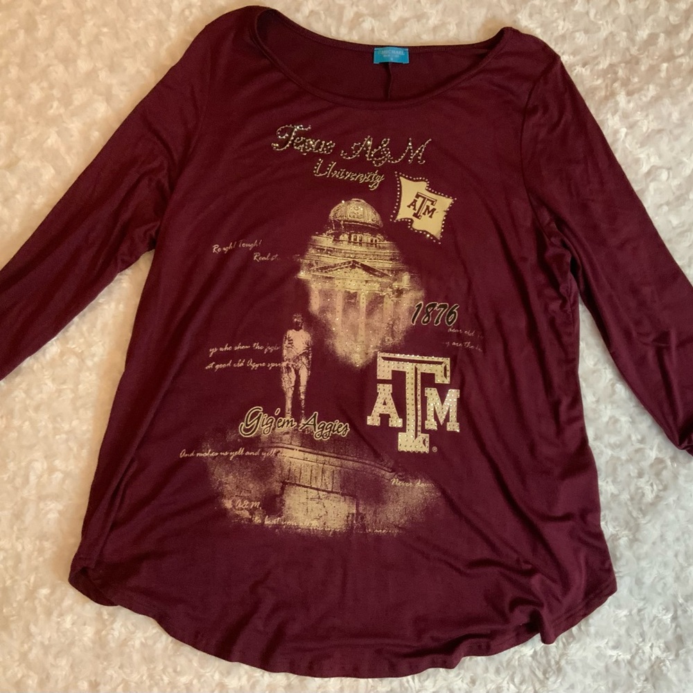 Women's Maroon Texas A&M University Blouse